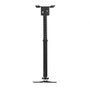 Tooq PJ3030TN-B Soporte de Techo para Proyector, Inclinable Giratorio Nivelable, hasta 20 kg, Negro